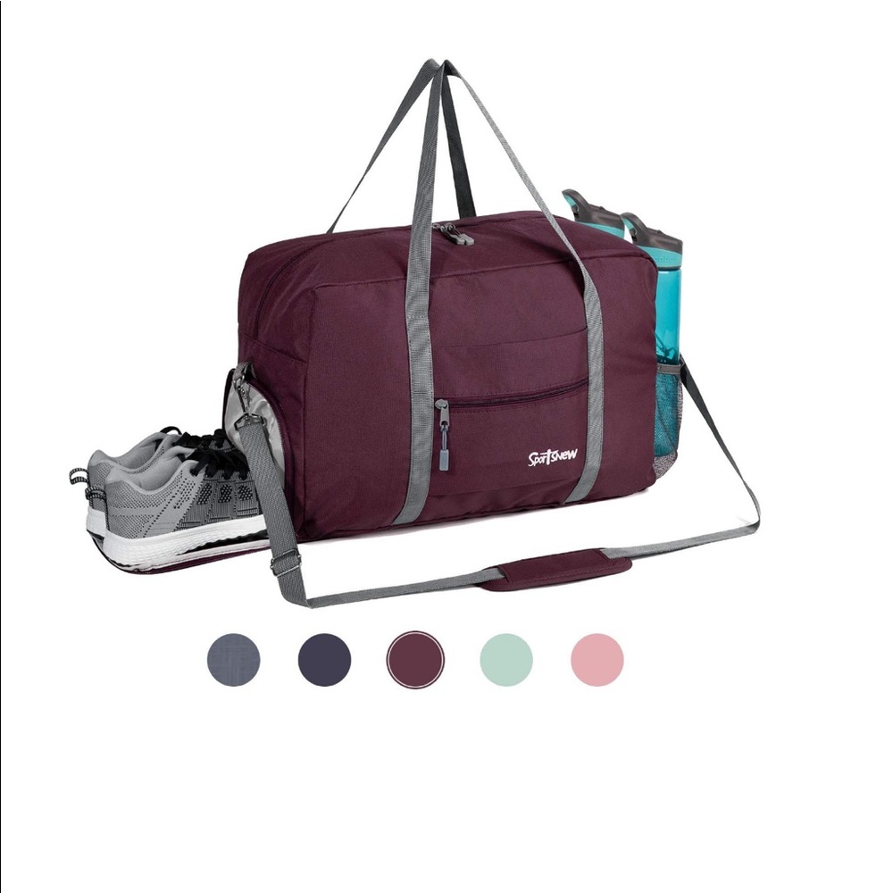 GYM/SPORTS Bag foldable Wet pocket Shoes carrier - Picture 3 of 8